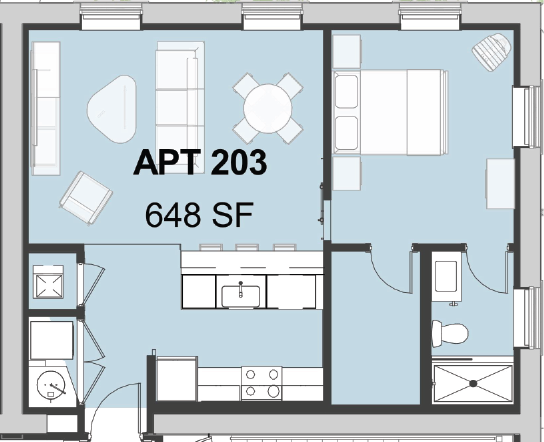 Large 1 Bedroom